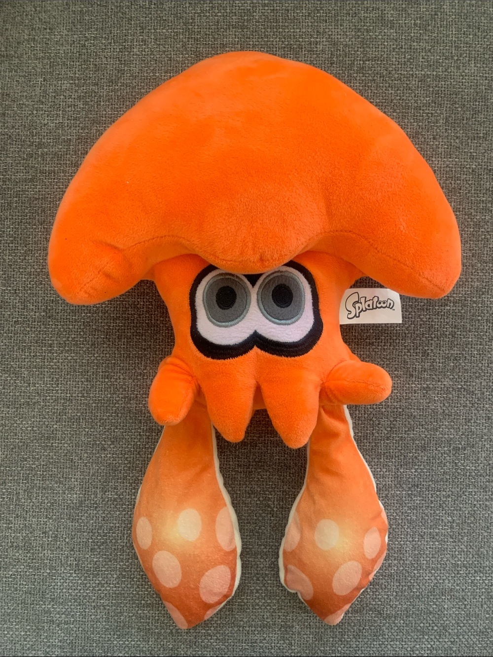 Nintendo Splatoon Neon Orange Inkling Squid Plush Stuffed Animal 17”